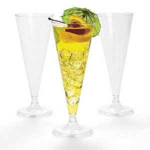 wedding reception decoration ideas, plastic champagne flutes