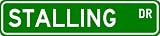 STALLING Street Sign ~ Personalized Family Lastname Sign ~ Gameroom, Basement, Garage Sign ** - B000N1BG9A