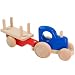 Green Tractor with Blue Trailer