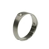 Titanium Rings with three .03ct diamonds - Sizes: 05-08/Width: 4mm