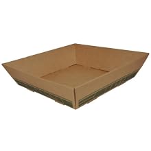 Southern Champion Tray 0181 FiberPac(TM) Corrugated Tapered Catering Tray, 12" Length x 12" Width x 3-3/4" Height, Fits Item 0180 (top) (Case of 50)