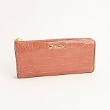 【人気デザイン!!】ミュウミュウ（miumiu) 5M1183 2011年春夏新作　 型押しクロコL字型ファスナー長財布　サーモンピンク(ANTICO) 並行輸入