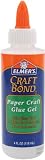 Elmer's Craft Bond Paper Craft Glue Gel, 4-Ounce, Clear