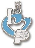 Indiana Pacers 3/4'' Sterling Silver ''I Heart'' Logo Enamel Pendant