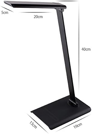 Top One Tech [2015 Model] 9 W Dimmable Eye-Care LED Desk Lamp,Gooseneck, 7-Level Dimmer, 30-Min Auto Timer, Touch-Controlled, Memory Function (Matte Black)