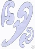 3 FRENCH CURVES CURVE TRANSPARENT TEMPLATES STENCILS