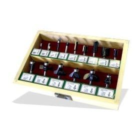 15 piece Router Bit Set, 1/4" Shank
