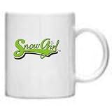 SnowGirl Coffee Mug - Arctic Cat Green Snowboarding Snowmobiling