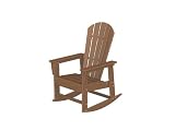 Recycled Earth-Friendly Venice Beach Outdoor Adirondack Rocking Chair Raw Sienna