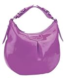 Dooney Bourke Patent Leather Luisa Hobo Shoulder Bag Purple
