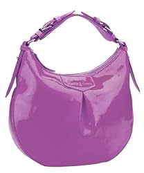 Dooney Bourke Patent Leather Luisa Hobo Shoulder Bag Purple