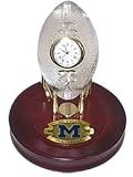 NCAA Michigan Wolverines Crystal Football Clock
