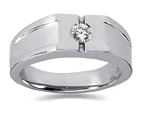 0.25 CTW Men's Diamond Ring in 14K White Gold