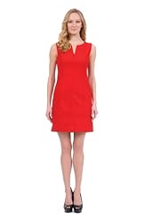 Geometric Print Polyester/Wool Shift  Dress