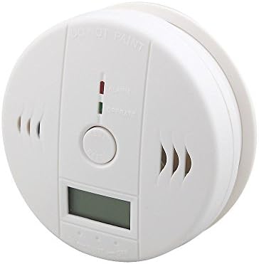 SANHER 101 Battery-Operated Carbon Monoxide Sensor Detector with LED Digital Display Loud Alarm Sound