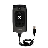 Coiled Power Hot Sync and Charge USB Data Cable w/ Tip Exchange for the Samsung SYNC SGH-A707 - Gomadic Brand