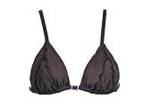 Guess Brown Ruffled Swimsuit-top w/Rhinestone M