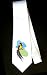 Party Decoration Necktie with wild, paradise, life, widow, birds, genus, paradisea, b...