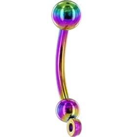 Rainbow Titanium Anodized ADD ON CHARM Belly Ring by 