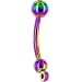 Rainbow Titanium Anodized Add on Charm Belly Ring