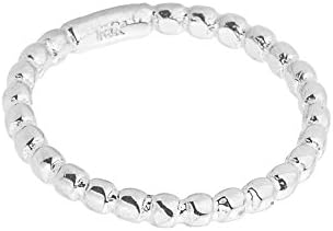 High Polish 925 Sterling Silver Beaded Band Baby Ring