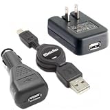 Seidio 3 in 1 USB Kit for AT&T 8125/8525/Tilt, PPC-6700/XV 6700/PPC-6800(Mogul)/XV6800/HTC Touch/Sprint Touch/XV6900/HTC Touch Diamond, Blackberry 7100i/7130c/7130e/8700c/8700g/8703e, Pearl 8100/8120/8130, Curve 8300/8310/8320/8330, 8800/8820/8830, Bold, T-Mobile Dash/MDA/Wing/T-Mobile G1