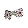 Antique Cufflink Set with Siam Crystal and Platinum Overlay