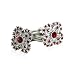 Antique Cufflink Set with Siam Crystal and Platinum Overlay