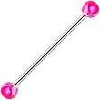 Pink Marble Industrial Barbell 31mm