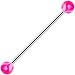 Pink Marble Industrial Barbell 31mm