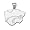 Kansas State Univ Powercat Giant Stainless Steel Charm/Pendant