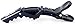 Hair Tamer Black Croc Hair Styling Clips - 6 Pack