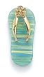 14k Light Green Opal Flip-Flop Pendant