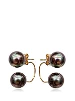 Silver Luxe Pendientes Duo, Tahiti Pearl