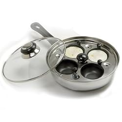 Norpro Deluxe Stainless Steel Egg Poacher Pan Skillet Set NEW