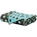 Chocolate &amp; Aqua Dot Blanket