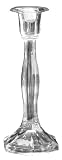 Biedermann & Sons Candle/Taper Holders, Set of 2 Faceted Clear Glass, 9.13-Inch Tall