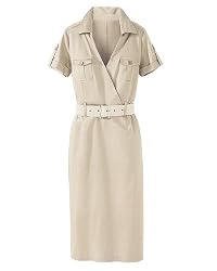 Spiegel Signature Stretch Sateen Collection: Safari Shirtdress