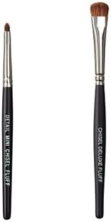 VEGAN LOVE The Chisel Collection Make Up Brush Set (Chisel Detail Mini Fluff Chisel Deluxe Fluff)