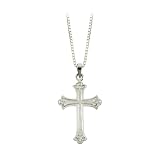 Sterling Silver 26 x 18 MM Cross Pendant with Chain
