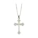 Sterling Silver 26 x 18 MM Cross Pendant with Chain