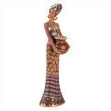 KWANZAA GIRL AFRICAN THEME STATUE COLLECTIBLE FIGURE
