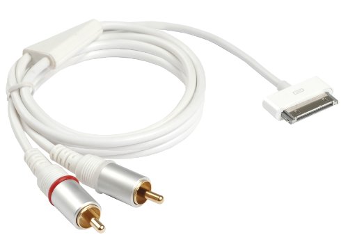 Ziotek ZT1900666HC1 6-Feet Ipod 30Pin To Rca Stereo Cable, White