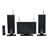 iSymphony W2 120-Watt Wireless Micro Speaker System with Built-in Universal Dock for iPod (Black)