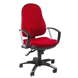 Topstar 9020AG21 B&uuml;rodrehstuhl Trend SY 10 inklusive fester Ringarmlehne / Bezugsstoff, rot