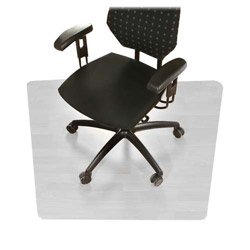 Cleartex UltiMat Polycarbonate Smooth Back Chair Mat for Hard Floors, Clear, 60 x 48 Inches 1215019TR