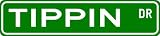 TIPPIN Street Sign ~ Personalized Family Lastname Sign ~ Gameroom, Basement, Garage Sign ** ALUMINUM