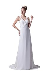 Charmeuse/Chiffon Beaded Evening Dress  with a Brush/Sweep Train 