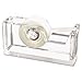 Kantek Inc Desktop Tape Dispenser, 1 Inch core, Heavy Cast Acrylic, Clear