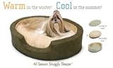 K&H All Season Oval Snuggly Sleeper, Medium 26 By 20 Inches, Sage